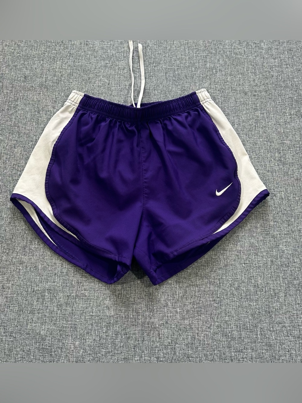 Nike Women's Purple Athletic Shorts with White Side Panels
